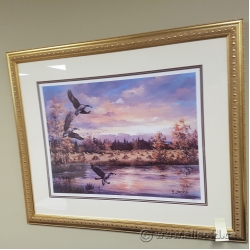 Canada Geese on Final Framed Wall Artwork Picture